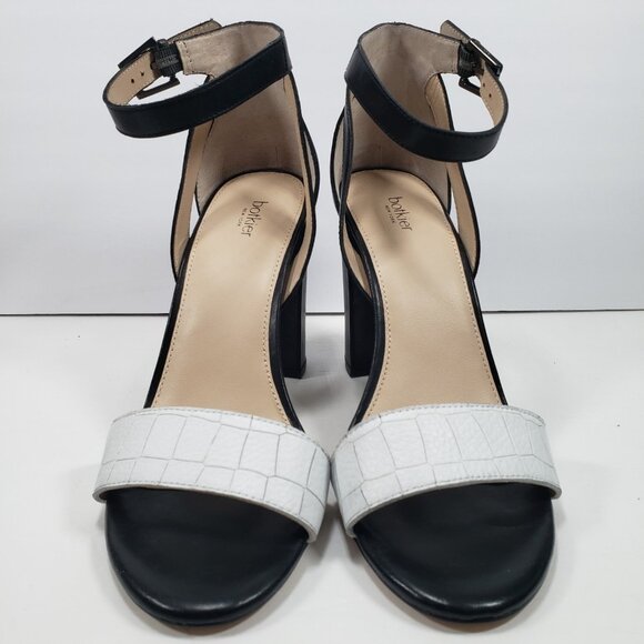 BOTKIER Shana Sandals 9M Black White Block Heel Ankle Strap NWOB - Picture 2 of 8